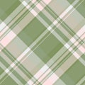 Fancy pattern check plaid, serene fabric vector seamless. Golf texture background tartan textile in pastel and green colors