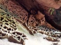 Fancy patterns in plaster grotto