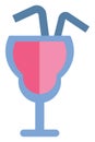 Fancy pink coctail, icon