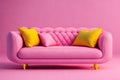 fancy pink sofa. Generative AI