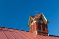 Fancy Red Barn Cupolas Royalty Free Stock Photo