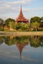 Fancy roof of an old Bastion fortifications. Mandalay, Myanmar