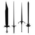 Fancy Swords Vector Illustration Legendary unique Sword Element vector illustrations clip arts Royalty Free Stock Photo