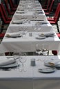 Fancy Tables Set for Dinner Royalty Free Stock Photo