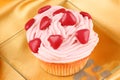 Fancy Valentine's Day cupcake Royalty Free Stock Photo