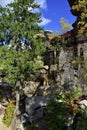 Fancy walls of stone megaliths in the Kamenny Gorod tract Perm Territory, Russia