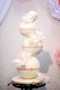 Fancy wedding cake made of big white bubbles Royalty Free Stock Photo