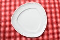 Fancy White Serving Triangle Platter Plate