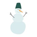 Fancy winter snowman vector illustration.