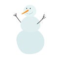 Fancy winter snowman vector illustration.