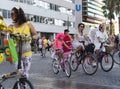 Fancy Women Bike Ride. Women`s Cycling Activity