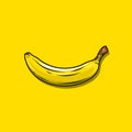 Fancy yellow banana vector illustration