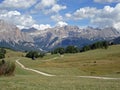 Fanes range from Pralongia plateau, Dolomites Royalty Free Stock Photo