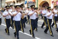 Fanfare during Juni parade in city Brasov Royalty Free Stock Photo