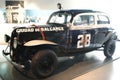 fangio museum in the city of barcarce argentina, shows an old race car from the year 1950