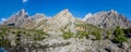 Fann mountains crystal clear lake panorama of Kulikalon Royalty Free Stock Photo