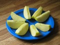 Fanned Apple Slices Royalty Free Stock Photo