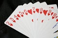 Heart Suit of Cards on Textured Background