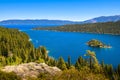 Fannette Island and the Emerald Bay of Lake Tahoe, California