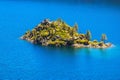 Fannette Island located in the Emerald Bay of Lake Tahoe, California Royalty Free Stock Photo