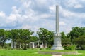 Fannin Battleground Monument on a cloudy and sunny afternoon Royalty Free Stock Photo