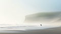 Dreamy Beachscape: A Digital Painting Inspired By Minimalistic Japanese Art