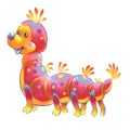 Fanny cartoon puppy-like caterpillar Royalty Free Stock Photo