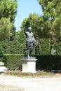 Fano, Marche Italy: the bronze statue of Roman emperor Augustus