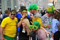 Fans of Brasil football team in Moscow, Russia