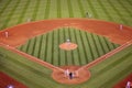 Fans at Busch stadium enjoying the Cardinals baseball game