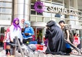 Fans in costumes waiting for opening the 2014 Comic Fiesta.