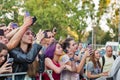 Fans enjoy Vulgar Molly live. Atlas Weekend Festival, Kiev, Ukraine.