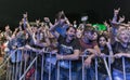 Fans enjoy Skillet live at Atlas Weekend Festival. Kiev, Ukraine.