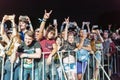 Fans enjoy Skillet live at Atlas Weekend Festival. Kiev, Ukraine.