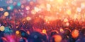 Fans Enjoying Live Concert: Energetic Background, Dynamic Concert Crowd - Ai Generated Royalty Free Stock Photo