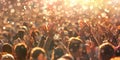 Fans Enjoying Live Concert: Energetic Background, Dynamic Concert Crowd - Ai Generated Royalty Free Stock Photo