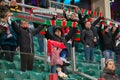 Fans of football club Lokomotiv Royalty Free Stock Photo