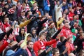 Fans at football match Spartak - Dynamo