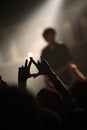 Fans hands at concert