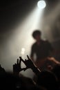 Fans hands at concert