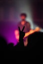 Fans hands at concert