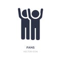 fans icon on white background. Simple element illustration from People concept