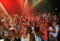 These fans llive to rock. Attractive female fans enjoying a concert- This concert was created for the sole purpose of Royalty Free Stock Photo