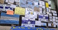 Buenos Aires, Argentina, November 06, 2020: Fans supports former soccer star Diego Maradona outside of the Clinica Olivos where he