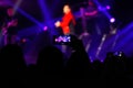 Fans take pictures with their mobile phones during David Bustamante live in mallorca