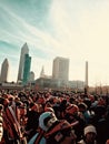 Fans wait for an age to come into another Sunday contest on the gridiron - NFL - BROWNS - SUNDAY Royalty Free Stock Photo