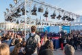 Fans waiting for celebrities on the red carpet at the 43rd Deauville American Film festival