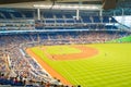 Fans watching a baseball game at the Miami Marlins Stadium Royalty Free Stock Photo