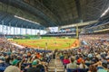 Fans watching a baseball game at the Miami Marlins Stadium Royalty Free Stock Photo