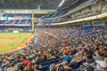 Fans watching a baseball game at the Miami Marlins Stadium Royalty Free Stock Photo